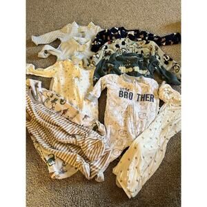 Baby Boy Gerber Carter's Misc Footed Pajama 6-12 MO & 2 Sacks 0-3 Lot Of 10 M6